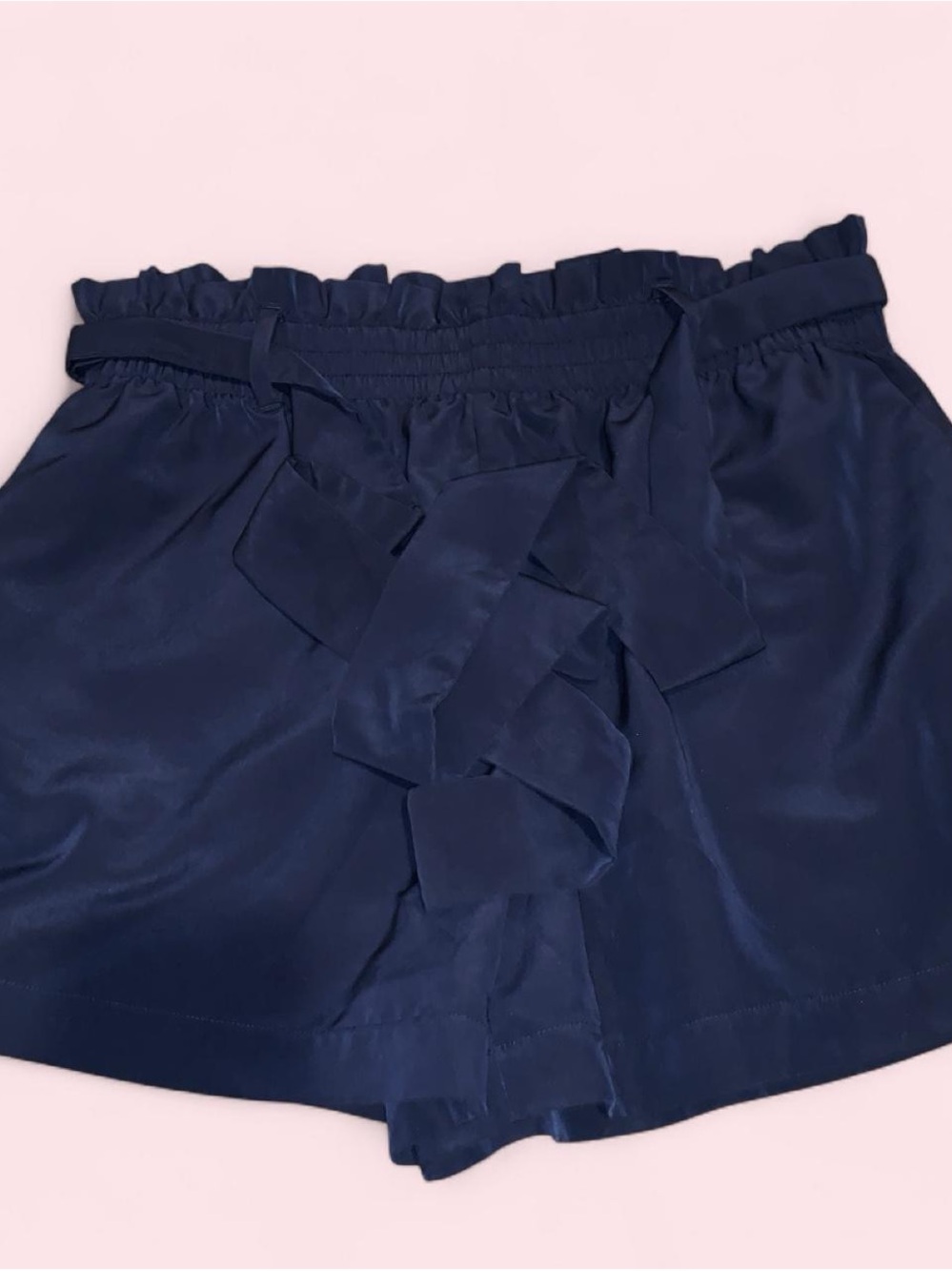 MICHAEL Michael Kors Navy Ruffle Tie-Front Mini Skirt
